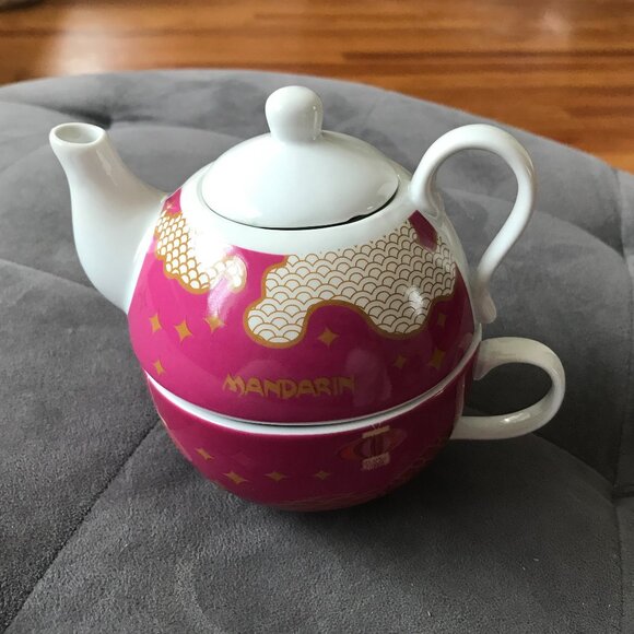 Mandarin Teapot & Tea Cup Set for One NIB - Picture 1 of 5
